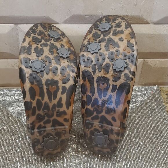 JA-VIE Leopard Animal Print Jelly Flats Shoes 37‎ - Picture 7 of 8